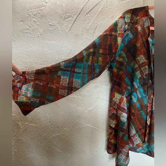 Vintage non-wrinkle breathable lightweight polyester size L - Picture 11 of 12